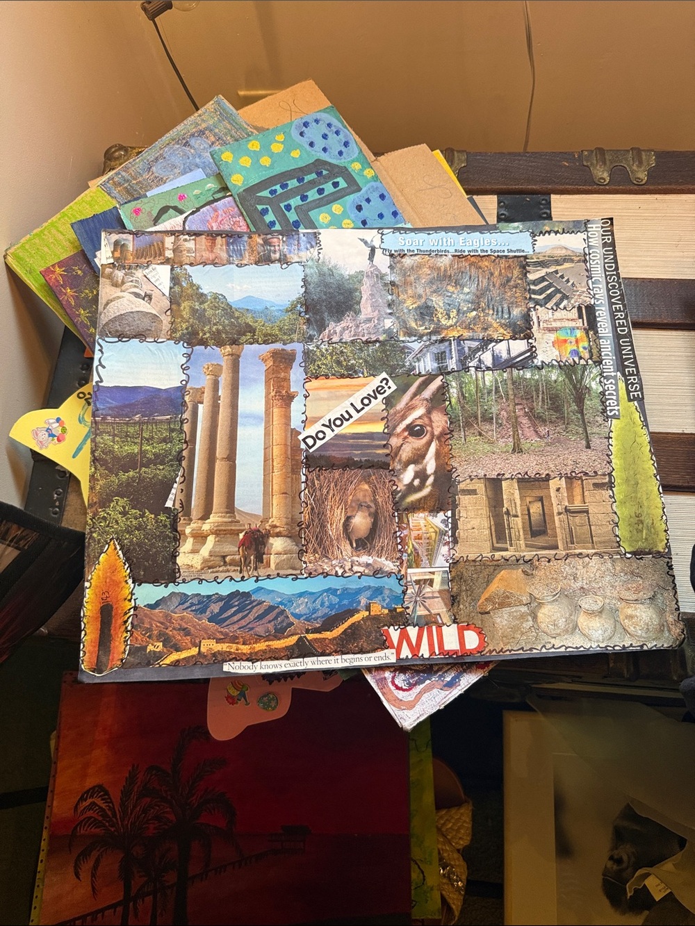 Collage Wall Art Print - Multicolor Travel Montage